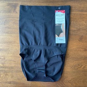 Spanx High Waist Shaping Panty Red Hot Firm Control Small Black NEW